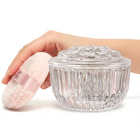 Applicator Puff with Glass Jar